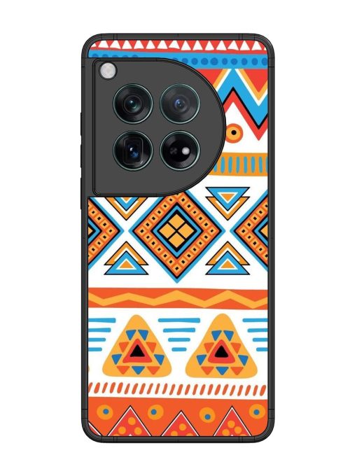 Vibrant Tribal Pattern Glossy Soft Edge Case for Oneplus 12 (5G) Chachhi