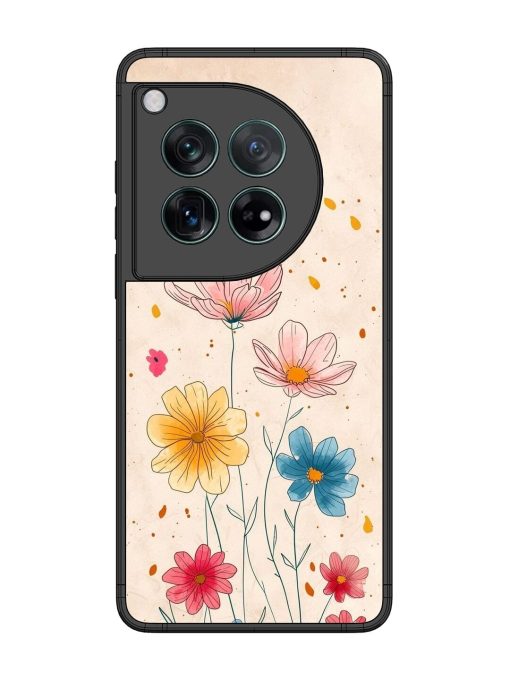 Delicate Bloom Glossy Soft Edge Case for Oneplus 12 (5G) Chachhi