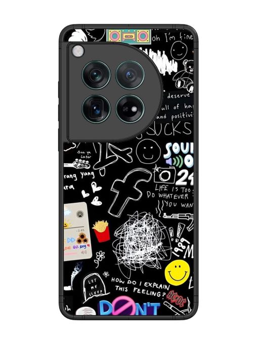 Doodle Diary Glossy Soft Edge Case for Oneplus 12 (5G)