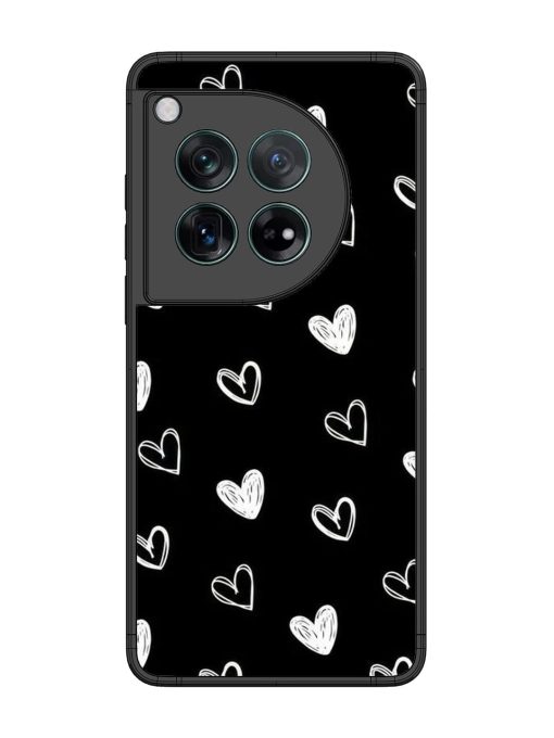 Scattered Hearts Glossy Soft Edge Case for Oneplus 12 (5G)