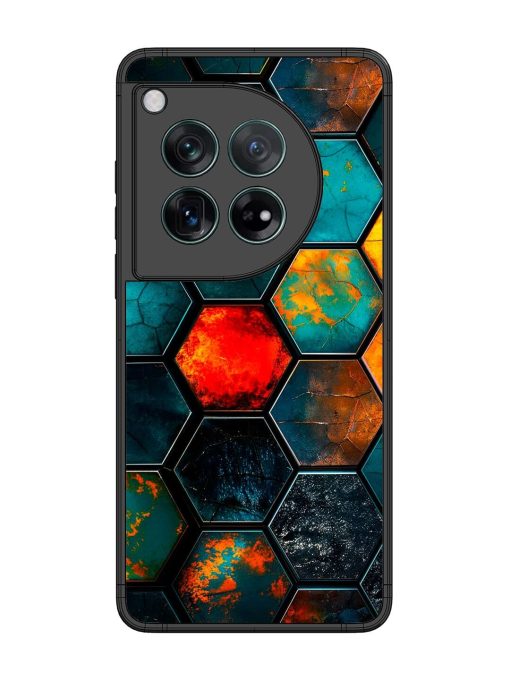 Hexagon Hive Glossy Soft Edge Case for Oneplus 12 (5G) Chachhi