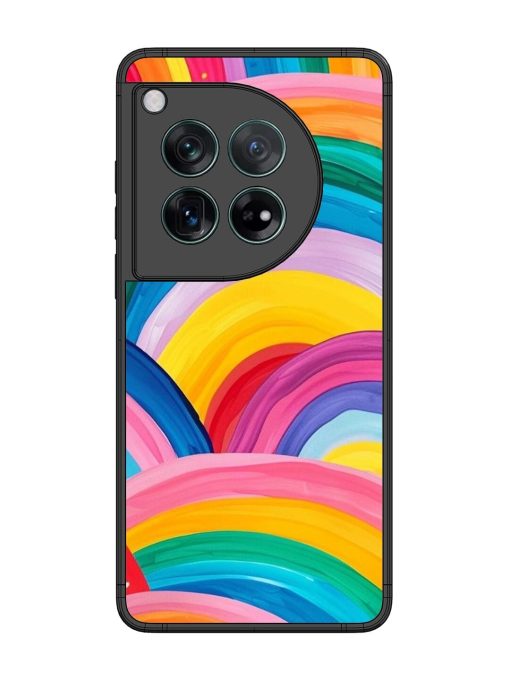 Rainbow Symphony Glossy Soft Edge Case for Oneplus 12 (5G) Chachhi