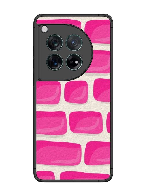 Pink Brick Wall Glossy Soft Edge Case for Oneplus 12 (5G) Chachhi