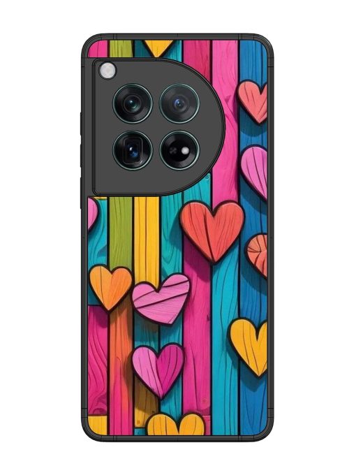 Rainbow Of Hearts Glossy Soft Edge Case for Oneplus 12 (5G) Chachhi