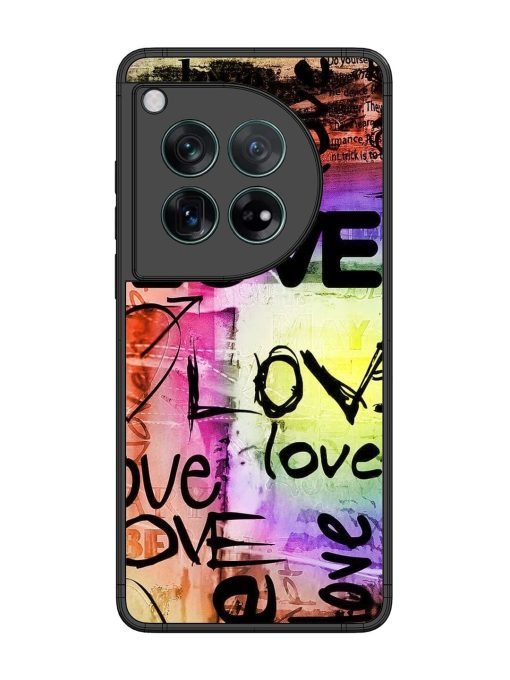 Love Graffiti Glossy Soft Edge Case for Oneplus 12 (5G) Chachhi