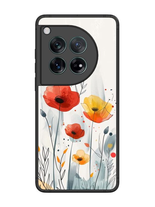 Poppy Fields Glossy Soft Edge Case for Oneplus 12 (5G)