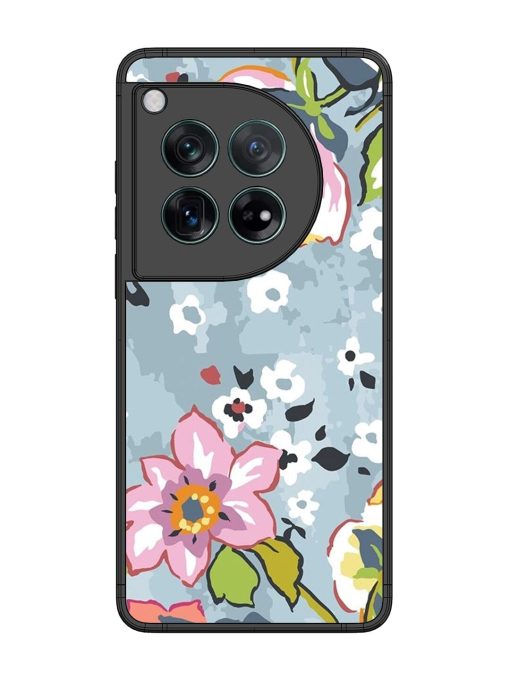 Floral Fantasy Glossy Soft Edge Case for Oneplus 12 (5G) Chachhi