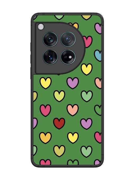 Rainbow Heart Parade Glossy Soft Edge Case for Oneplus 12 (5G) Chachhi