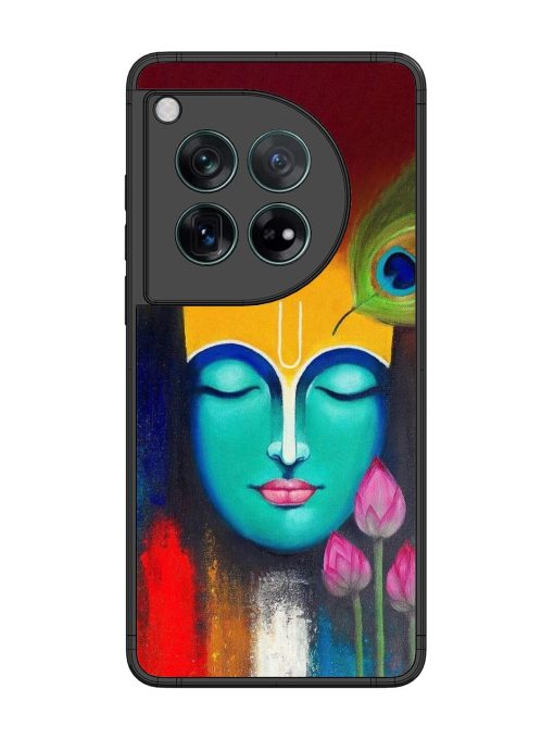 Divine Tranquility: The Face Of Krishna Glossy Soft Edge Case for Oneplus 12 (5G) Chachhi