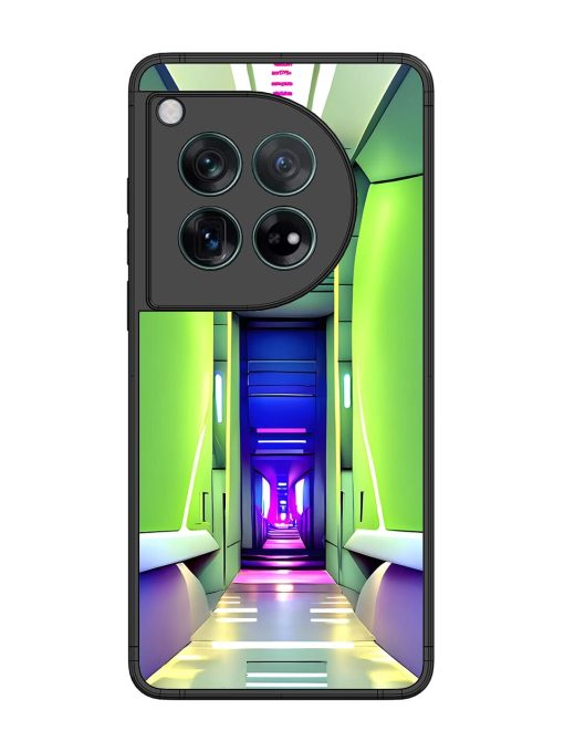 Neon Corridor Glossy Soft Edge Case for Oneplus 12 (5G)