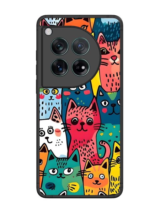 Feline Frenzy Glossy Soft Edge Case for Oneplus 12 (5G) Chachhi