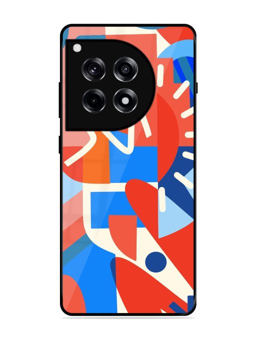 Abstract Harmony Glossy Soft Edge Case for Oneplus 12R (5G)