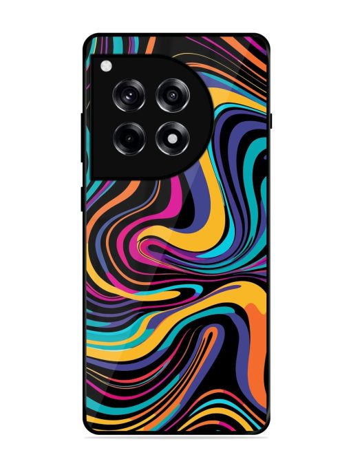 Psychedelic Swirl Glossy Soft Edge Case for Oneplus 12R (5G)