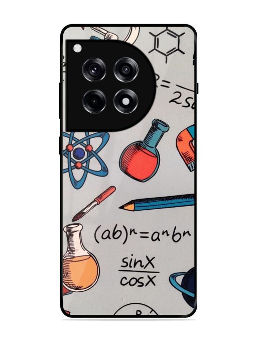 Science Doodle Glossy Soft Edge Case for Oneplus 12R (5G)