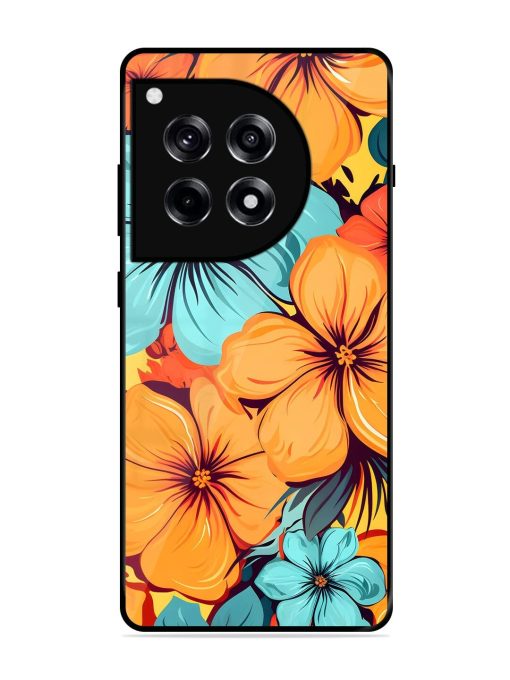 Tropical Bloom Glossy Soft Edge Case for Oneplus 12R (5G)