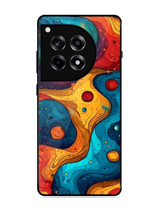 Cosmic Swirl Glossy Soft Edge Case for Oneplus 12R (5G)