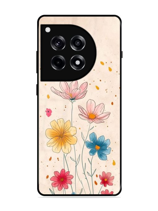 Delicate Bloom Glossy Soft Edge Case for Oneplus 12R (5G)