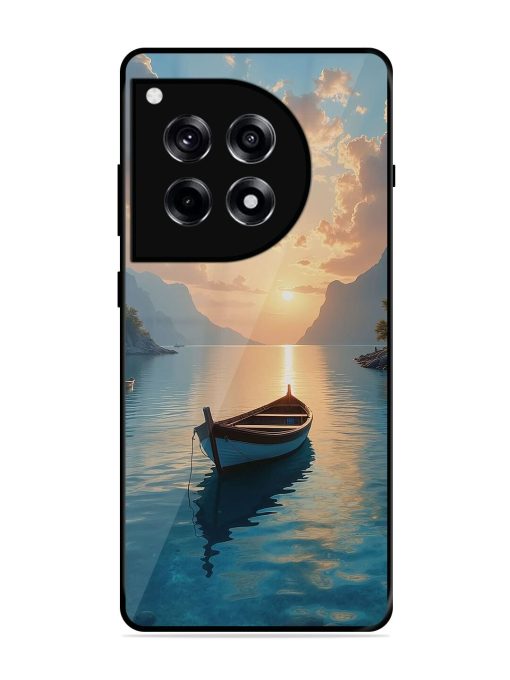 Serene Sunset Glossy Soft Edge Case for Oneplus 12R (5G)