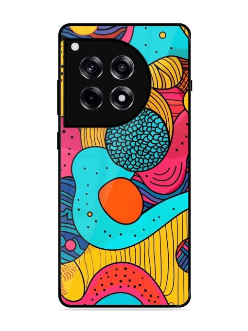 Psychedelic Patterns Glossy Soft Edge Case for Oneplus 12R (5G)