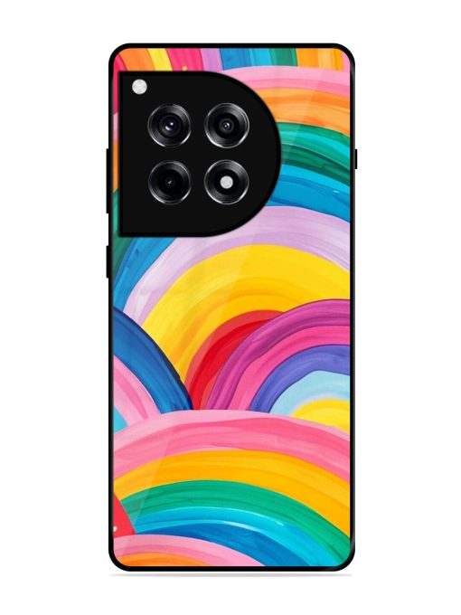 Rainbow Symphony Glossy Soft Edge Case for Oneplus 12R (5G)