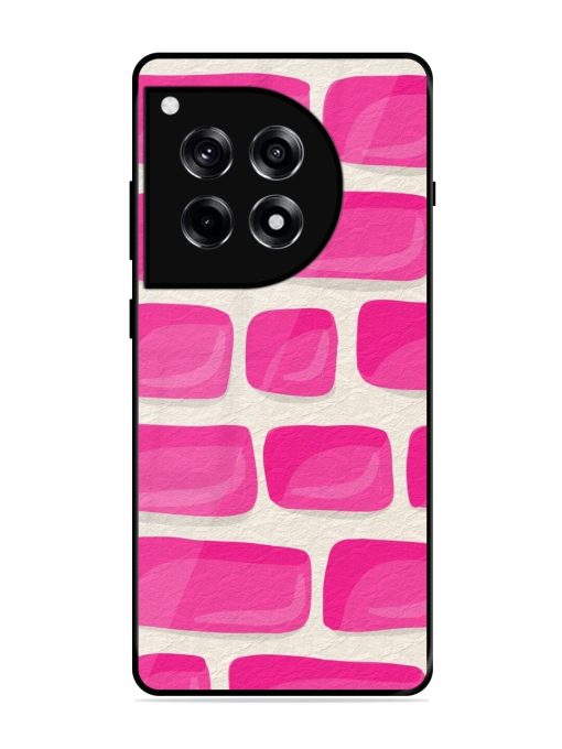 Pink Brick Wall Glossy Soft Edge Case for Oneplus 12R (5G)