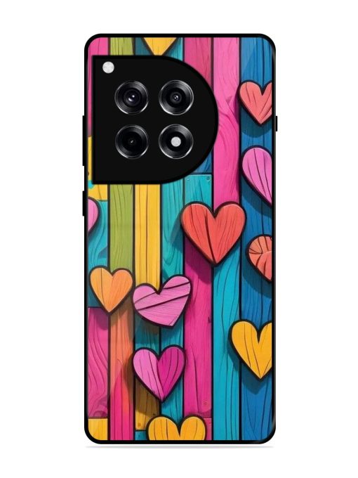 Rainbow Of Hearts Glossy Soft Edge Case for Oneplus 12R (5G)