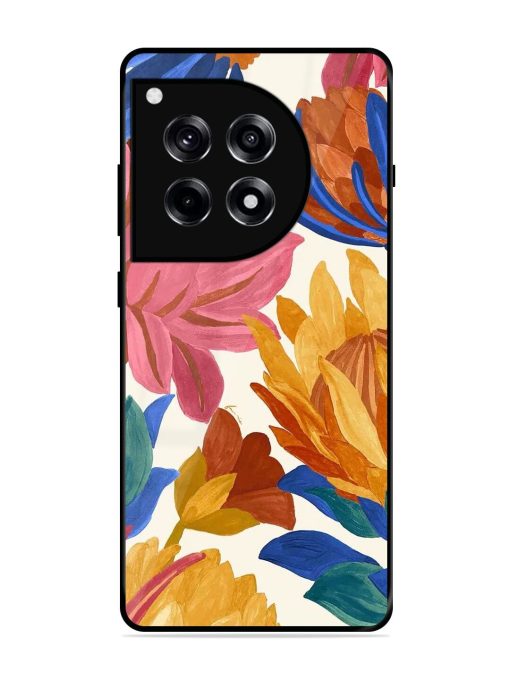 Blooming Tapestry Glossy Soft Edge Case for Oneplus 12R (5G)