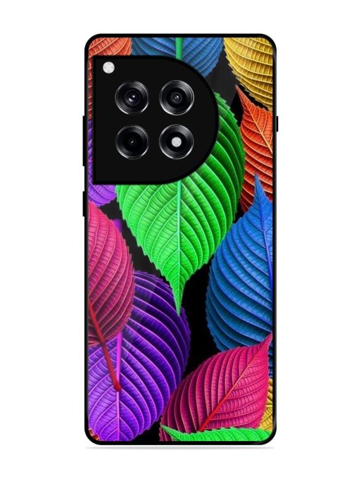 Rainbow Leaf Symphony Glossy Soft Edge Case for Oneplus 12R (5G)