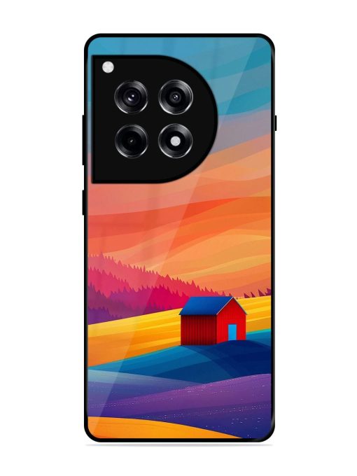 Sunset Solitude Glossy Soft Edge Case for Oneplus 12R (5G)