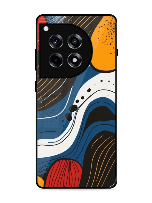 Abstract Expression Glossy Soft Edge Case for Oneplus 12R (5G)