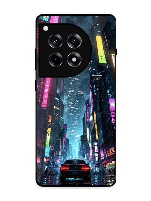 Neon Nightscape Glossy Soft Edge Case for Oneplus 12R (5G)