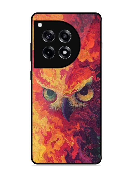 Fiery Owl Glossy Soft Edge Case for Oneplus 12R (5G)