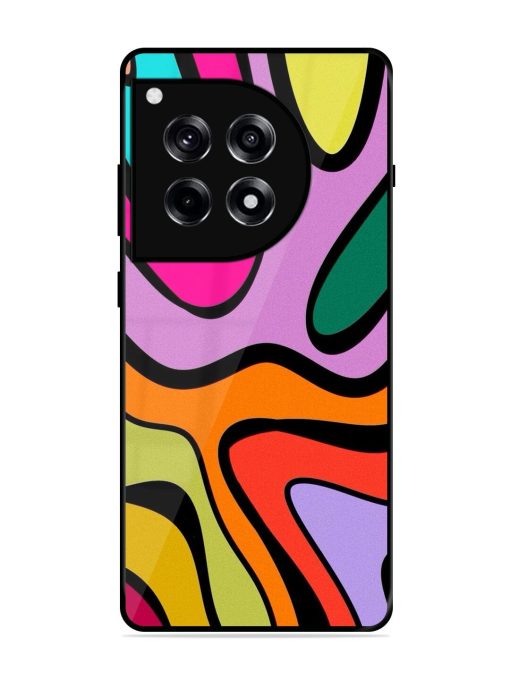 Groovy Swirls Glossy Soft Edge Case for Oneplus 12R (5G)