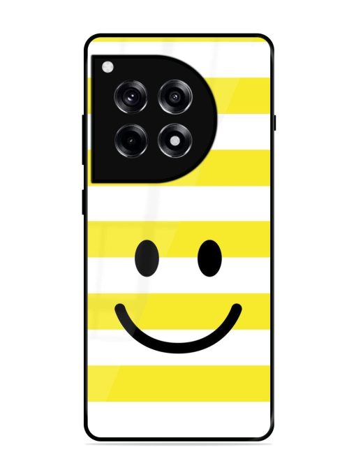 Smiling Stripes Glossy Soft Edge Case for Oneplus 12R (5G)