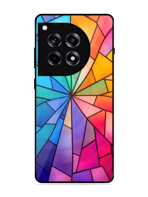 Stained Glass Kaleidoscope Of Colors Glossy Soft Edge Case for Oneplus 12R (5G)