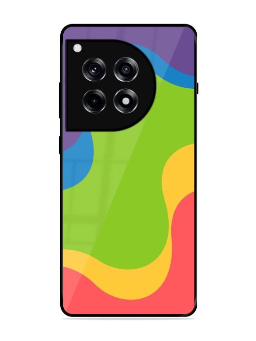 Wavy Rainbow Wonderland Glossy Soft Edge Case for Oneplus 12R (5G)