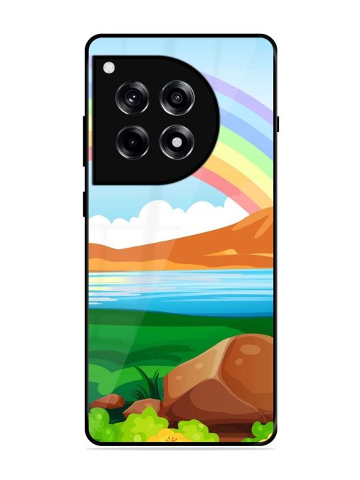 Rainbow Over The Lake Glossy Soft Edge Case for Oneplus 12R (5G)