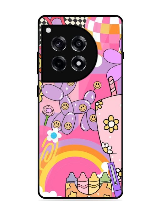 Whimsical Y2K Chaos Glossy Soft Edge Case for Oneplus 12R (5G)