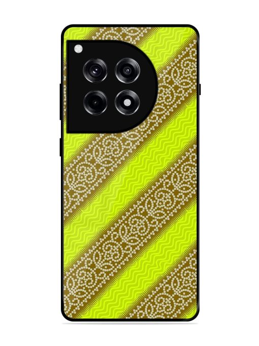 Golden Bandana Bliss Glossy Soft Edge Case for Oneplus 12R (5G)