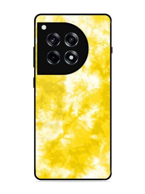 Golden Tie-Dye Twirl Glossy Soft Edge Case for Oneplus 12R (5G)