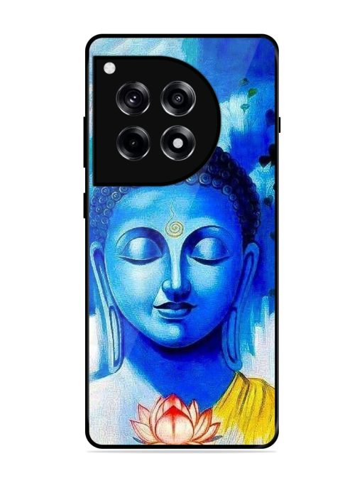 Serene Buddha With Lotus Glossy Soft Edge Case for Oneplus 12R (5G)