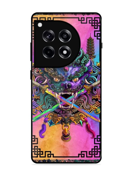 Psychedelic Fu Dog Tapestry Glossy Soft Edge Case for Oneplus 12R (5G)