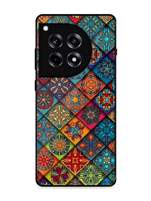 Patchwork Mandala Mosaic Glossy Soft Edge Case for Oneplus 12R (5G)