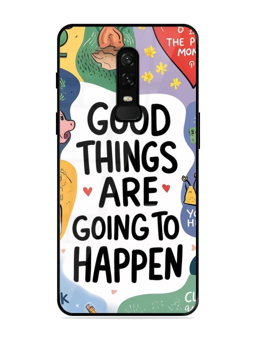 Uplifting Scribbles Glossy Soft Edge Case for Oneplus 6 Chachhi