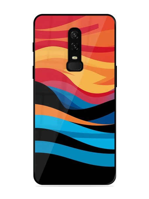 Blazing Currents Glossy Soft Edge Case for Oneplus 6 Chachhi