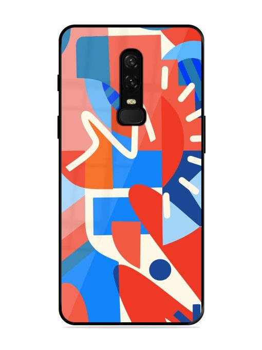 Abstract Harmony Glossy Soft Edge Case for Oneplus 6