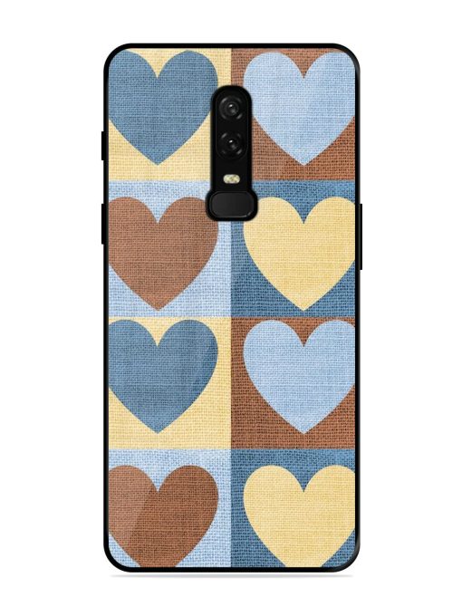 Hearts On Canvas Glossy Soft Edge Case for Oneplus 6 Chachhi