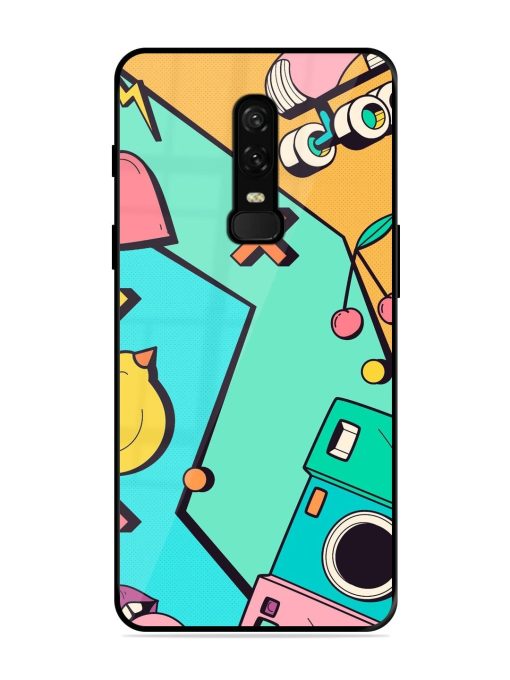 Retro Remix Glossy Soft Edge Case for Oneplus 6 Chachhi