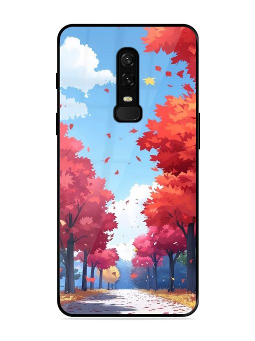 Autumn'S Embrace Glossy Soft Edge Case for Oneplus 6