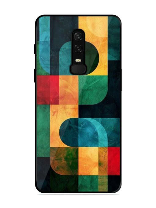 Geometric Harmony Glossy Soft Edge Case for Oneplus 6 Chachhi